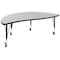 Flash Furniture Round 60 W, 60 L, 25 H, Chrome, Laminate, Particleboard, Plastic, Steel, Grey XU-GRP-12CH-A60-HCIRC-GY-T-P-CAS-GG - alternate 10